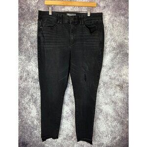 Democracy Jeans Womens 16 Black Ab Technology Skinny Ankle High Rise Modern Rock